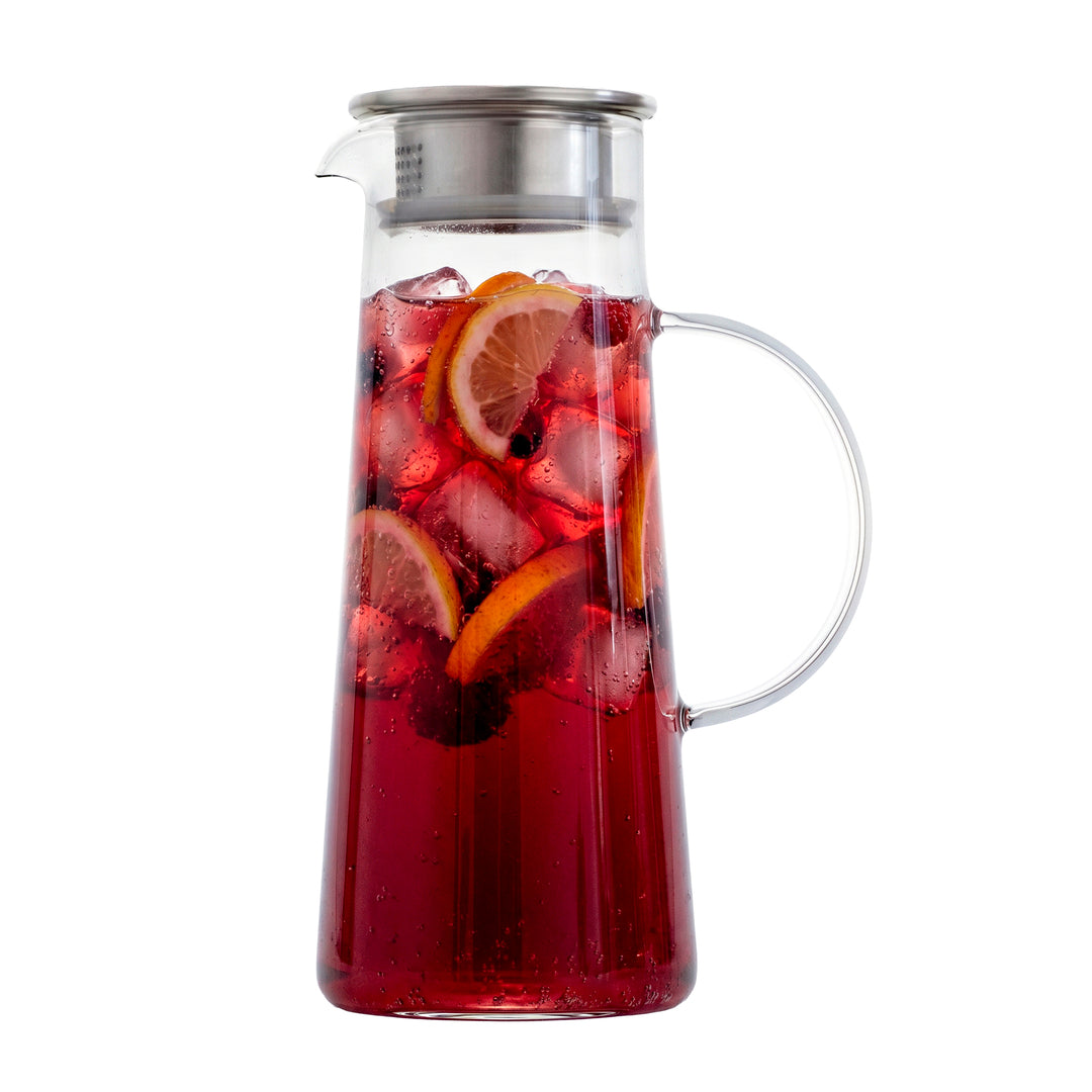 Jarra de Cristal con Asa y Tapa 1,4 L