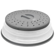 Tapa plegable para microondas con cesta de drenaje