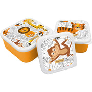 Set Fiambreras Infantiles Apilables Leones,Unicornios,Dinosaurios,Espacio,Fútbol,Coches