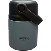 Termo para alimentos 650 ml con tapa vaso y asa Gris