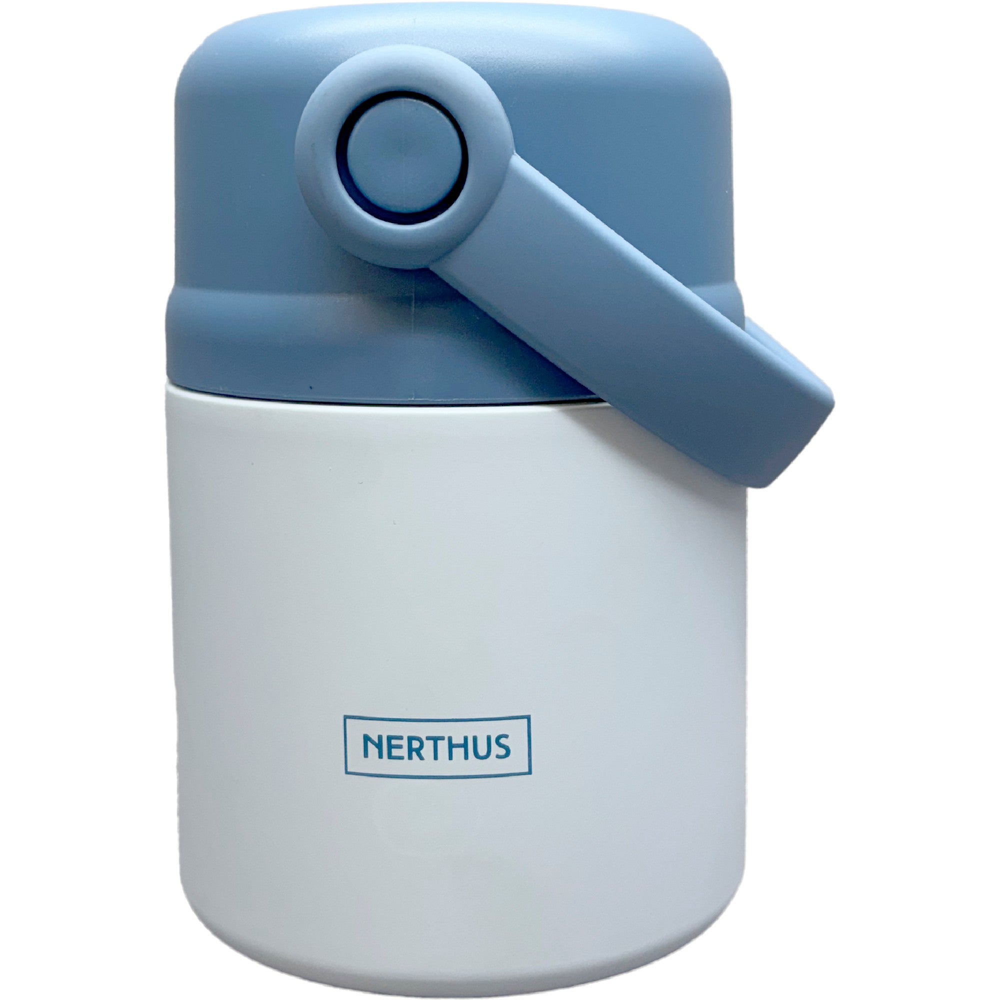 Termo para alimentos 650 ml con tapa vaso y asa Azul