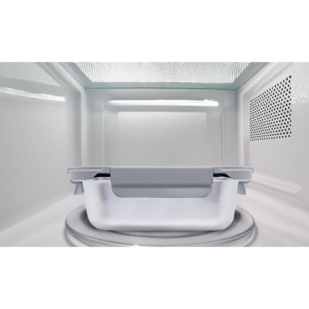 Fiambrera de Acero Inoxidable con Tapa de Cristal – Apta Microondas