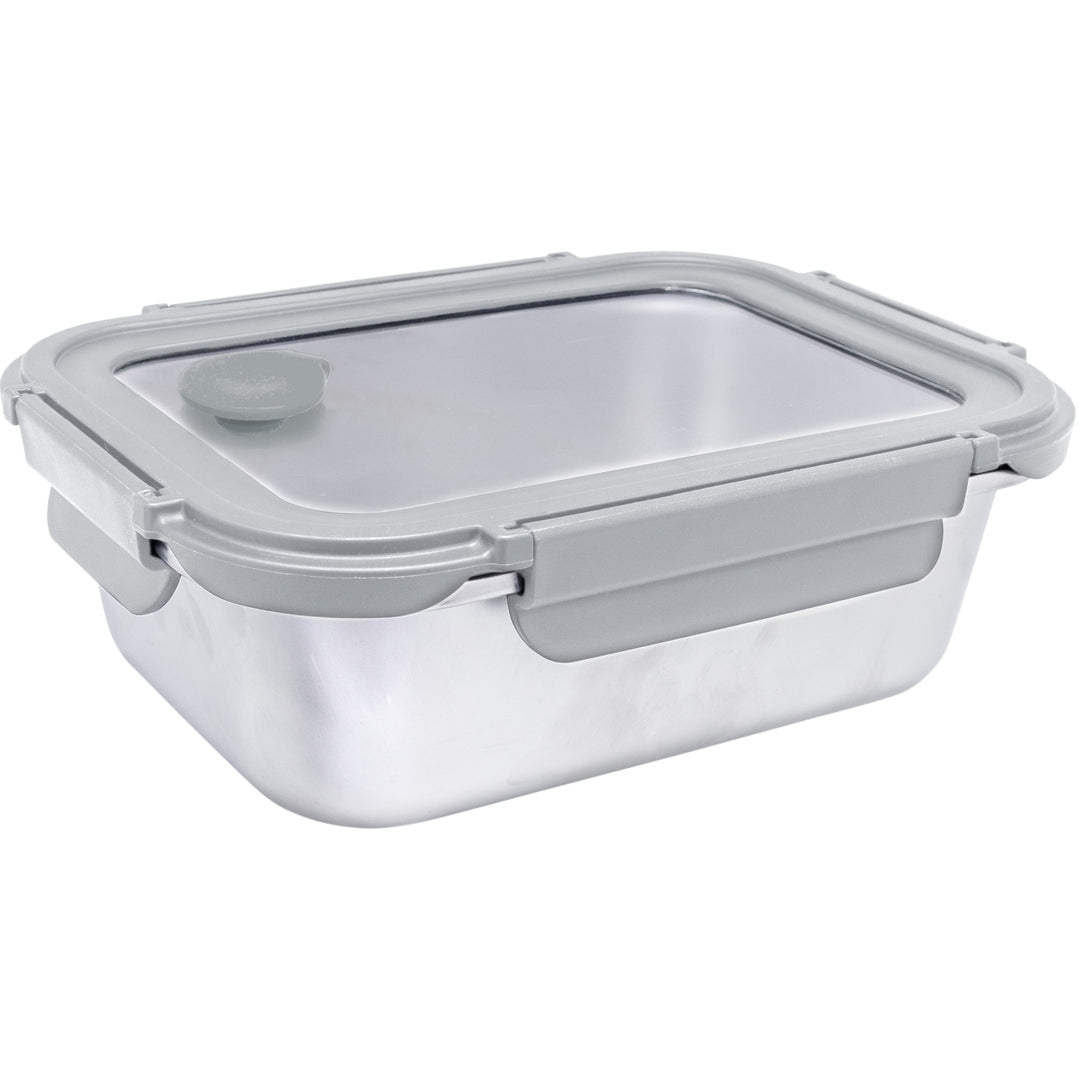 Fiambrera de Acero Inoxidable con Tapa de Cristal – Apta Microondas