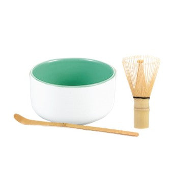 Set de Té Matcha 3 Piezas – Bol Cerámico, Batidor de Bambú 72 Varillas y Cucharilla