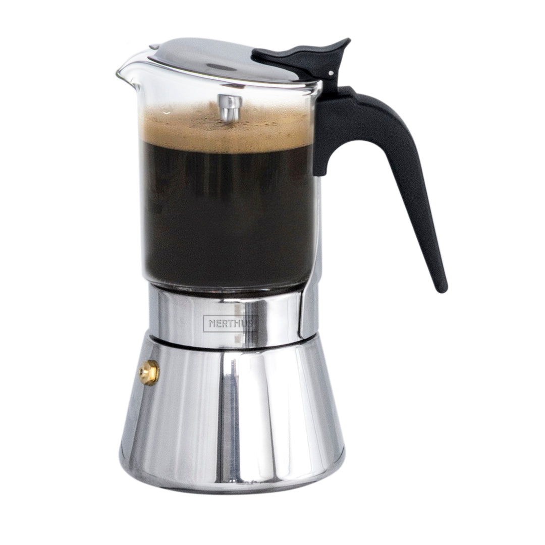 Cafetera Italiana de Cristal 4, 6 y 9 Tazas