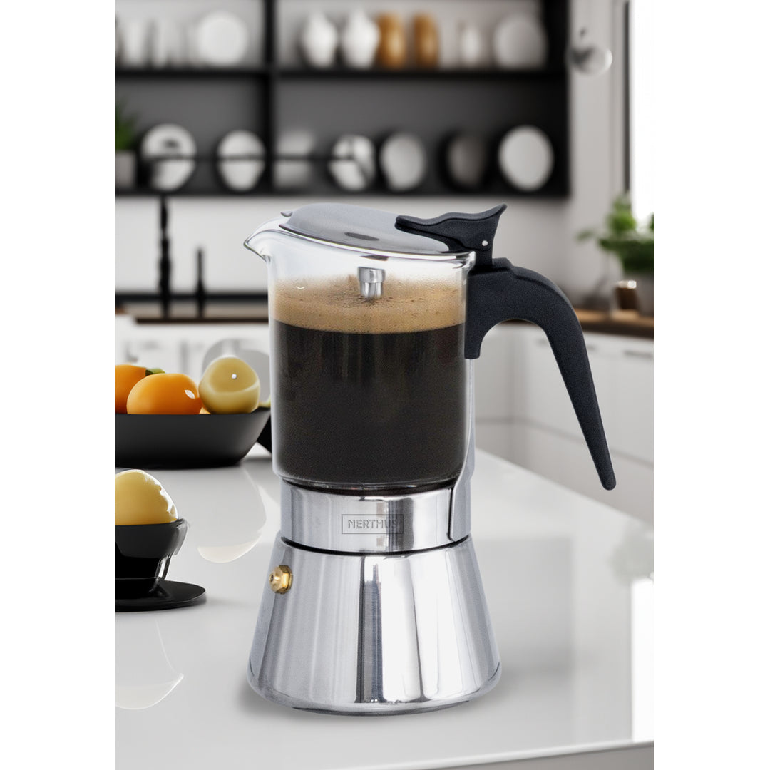 Cafetera Italiana de Cristal 4, 6 y 9 Tazas