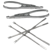 Set de utensilios para marisco con tenazas y pinchos