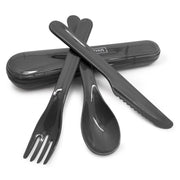 Set de Cubiertos de Oficina con Estuche Gris