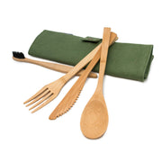 Set de Cubiertos Portátil Compacto de Bambú