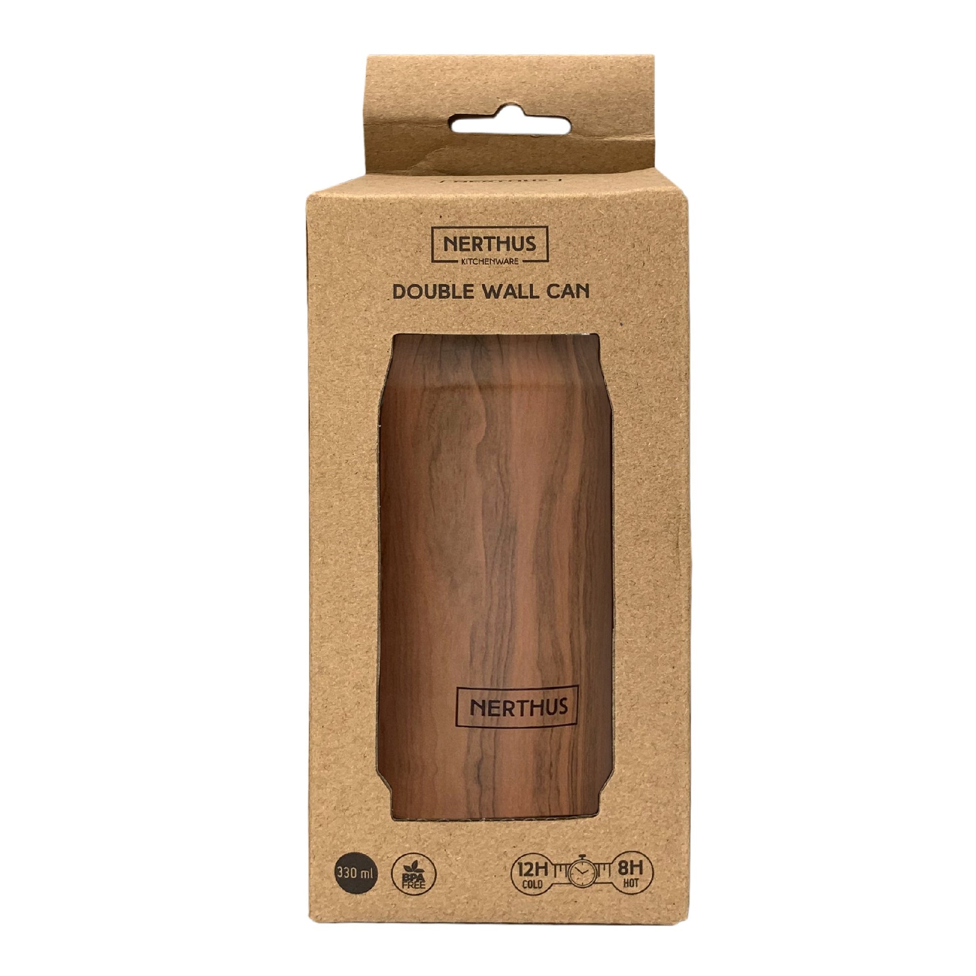 Lata térmica 330 ml Coral,Turquesa,Negro,Madera