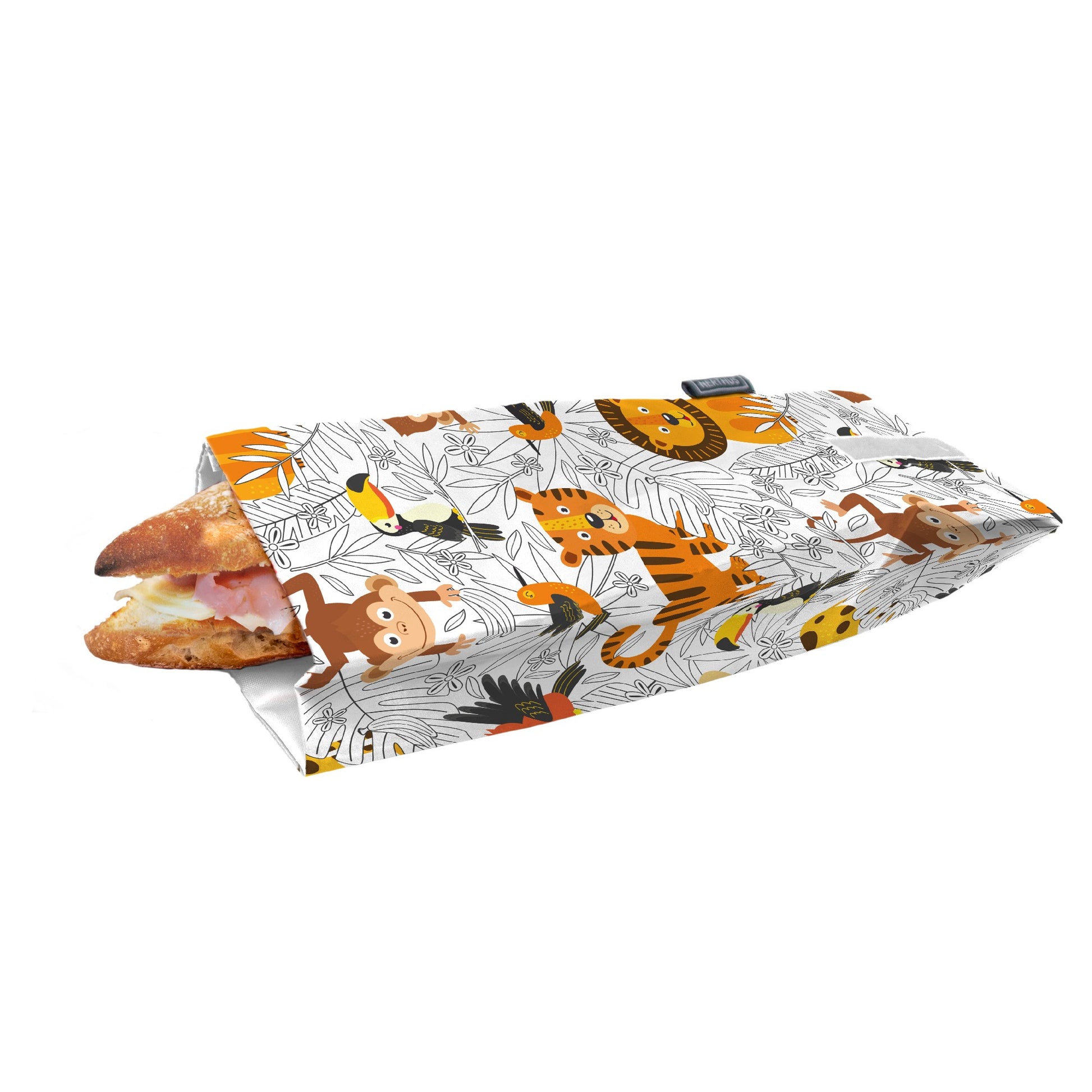 Bolsa Reutilizable para Bocadillo Infantil Leones