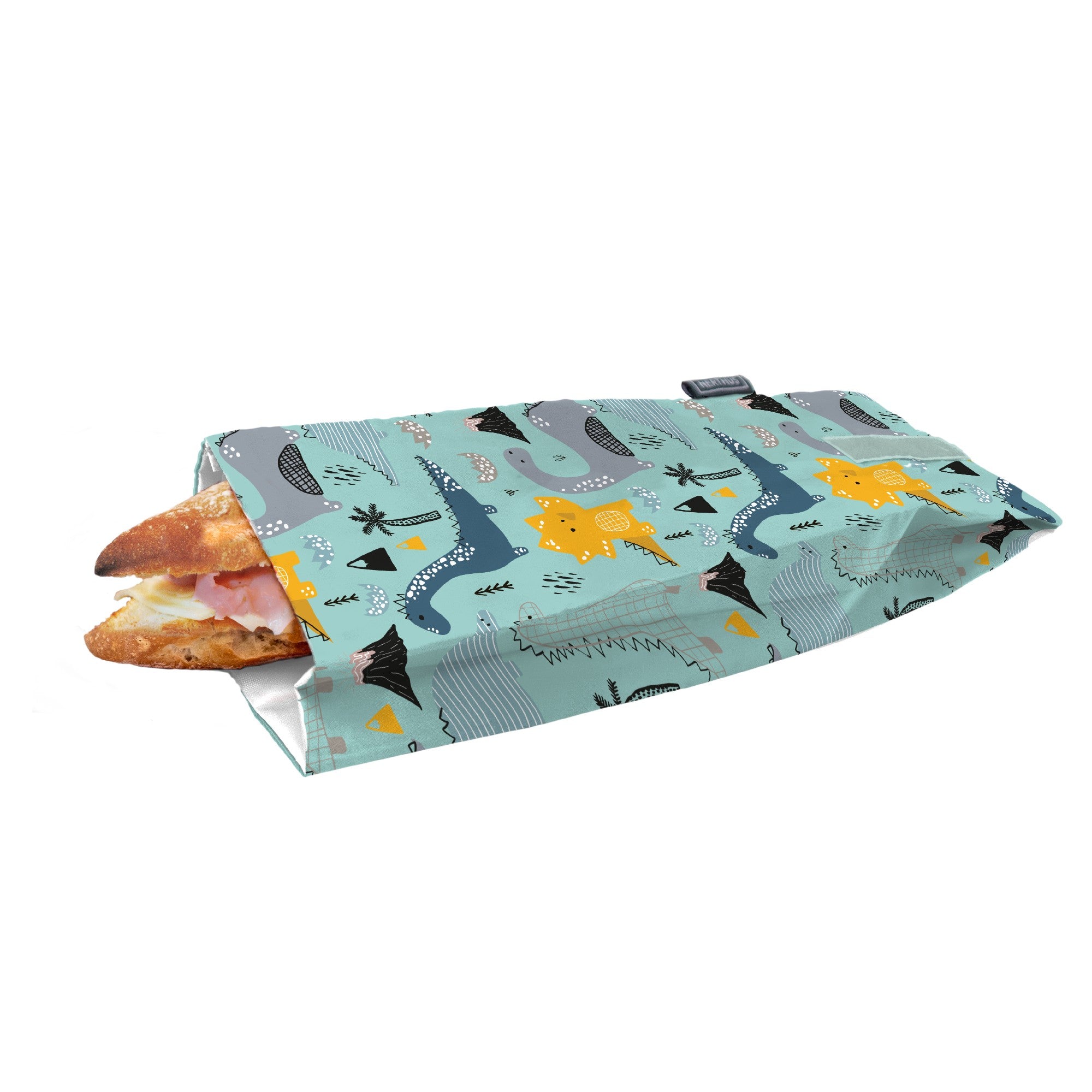 Bolsa Reutilizable para Bocadillo Infantil Dinosaurios