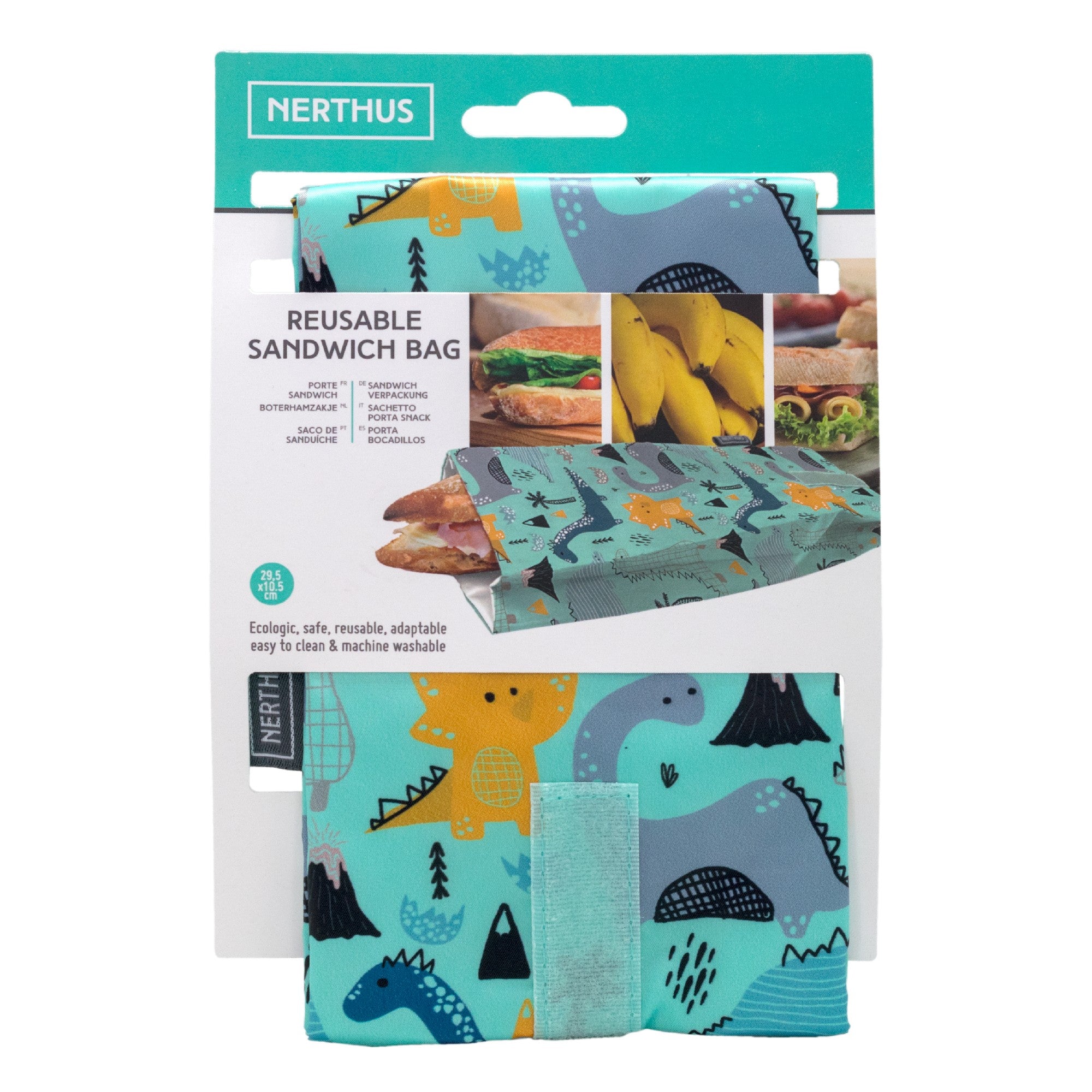 Bolsa Reutilizable para Bocadillo Infantil Leones,Unicornios,Dinosaurios,Espacio