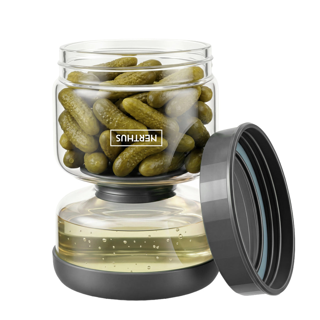 Tarro de Cristal para Encurtidos Gris 750 ml