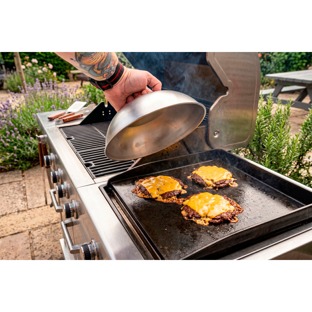 Campana para Hamburguesas de Acero Inoxidable 23 cm