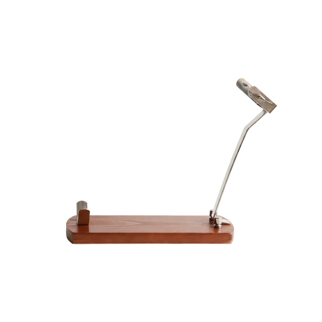 Jamonero Plegable de Madera con Brazo Cromado