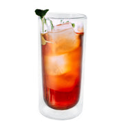 Vaso de cristal doble pared para cócteles y refrescos