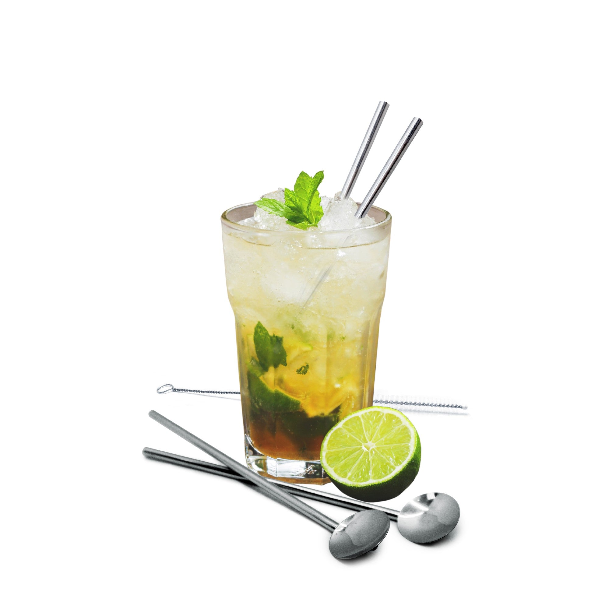 Pajitas Cuchara de Acero Inoxidable