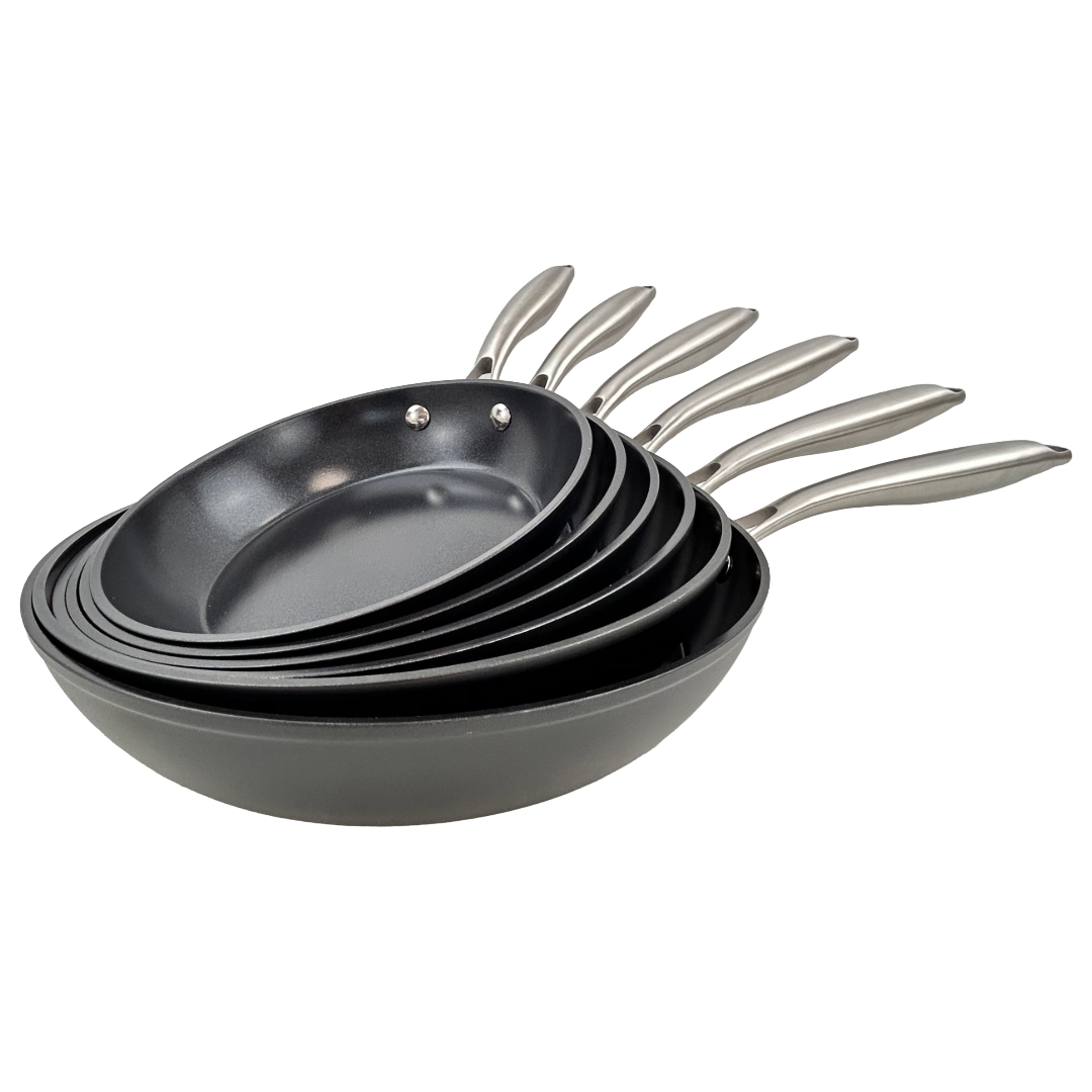 Sartén Cerámica Antiadherente con Mango de Acero Inoxidable – 20 a 30 cm