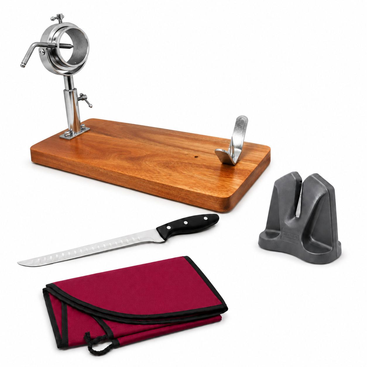 Set Maestro Jamonero Cabezal Giratorio Regulable