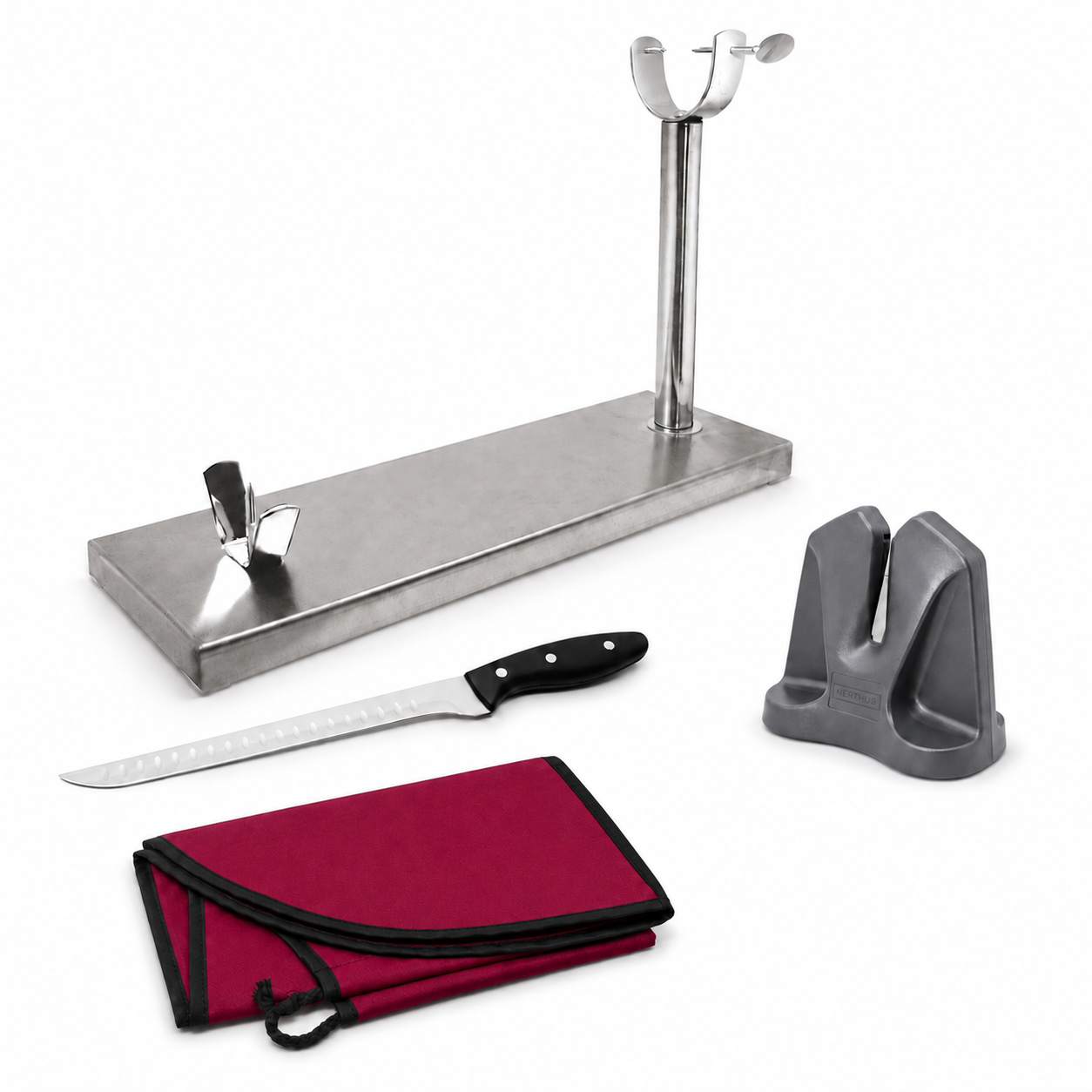 Set Maestro Jamonero Fijo Inox