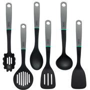 Utensilios de cocina antiadherentes sin BPA Cuchara Pasta,Cuchara Lisa,Cucharon,Espátula,Espátula Ranurada,Espumadera
