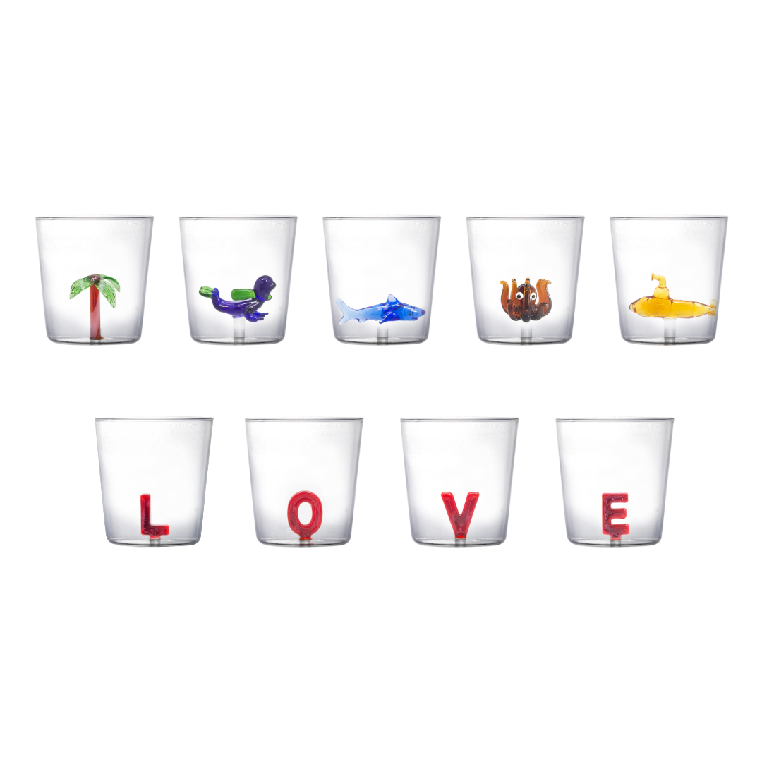 Vaso de Cristal con Figura Interior – 350 ml Diseños Decorativos