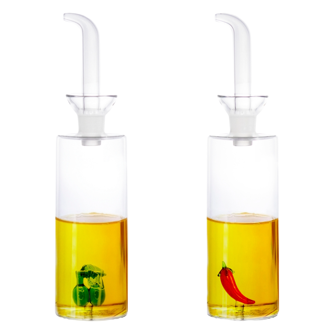 Aceitera de Cristal con Indicador Interior Antigoteo 350 ml