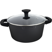 High Casserole with Glass Lid – Titanium-Reinforced PPG Quantanium Non-Stick